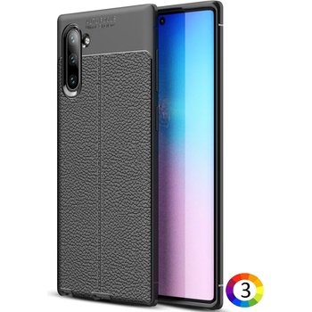 Samsung Galaxy Note 10/Note10 Удароустойчив Litchi Skin Калъф и Протектор