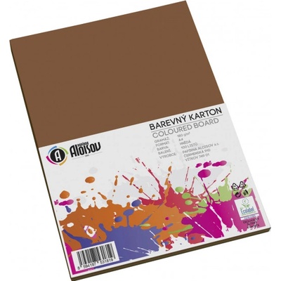 Barevný papír A4/180g/100 listů hnědý – Zboží Mobilmania