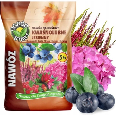 Ogród Start Podzimní hnojivo pro kyselomilné rostliny borůvky rododendrony 5 kg