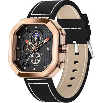 LIGE Часовник lige fr-29513 - Черен / Злато Розов kp29513 (fr-29513)