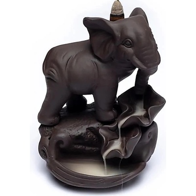 Mani Bhadra Stojan na vonné kužely slon backflow 12 x 9 x 17 cm – Zboží Dáma
