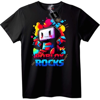 NOONEBRAND Тениска Roblox Скали - L, Black