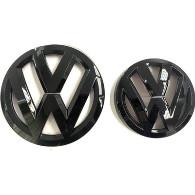 VW TIGUAN (2010-2017) přední a zadní znak, logo (15cm a 11cm) - černá lesklá