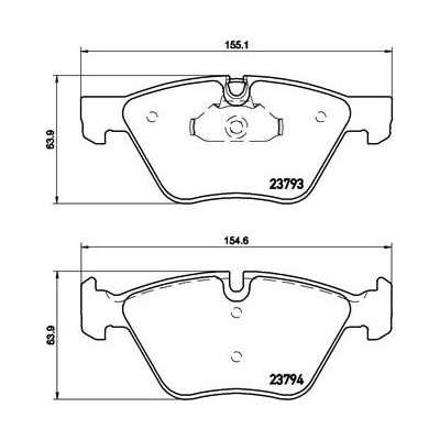 BREMBO Sada brzdových platničiek kotúčovej brzdy P06057X