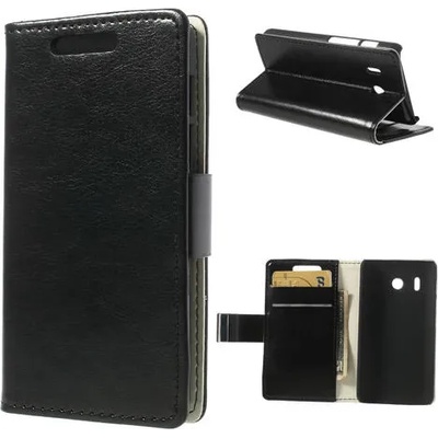 Huawei Ascend Y320 Wallet Кожен Калъф + Скрийн протектор