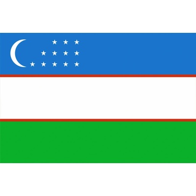 Uzbekistan vlajka - 150 x 225 cm - tunel, karabína
