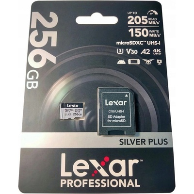 Lexar microSDXC Professional Silver Plus 256GB LMSSIPL256G-BNANG