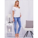 Dámske džínsy s perličkami JMP-SP-Y1280.43 modré