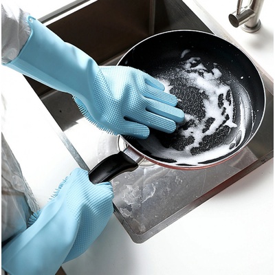 Smart Cook Silikónové rukavice s kefou na umývanie riadu