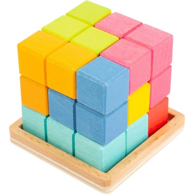 Small Foot Drevená kocka 3D Tetris