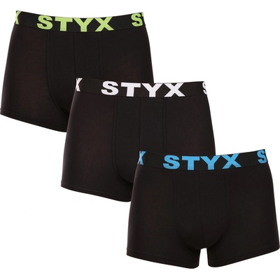 Styx Комплект от три - мъжки боксерки Styx спортни ластични многоцветни Styx | Cheren | МЪЖЕ | XXL