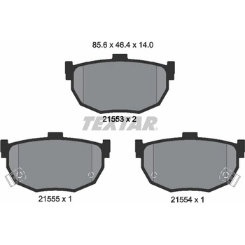 Sada brzdových platničiek, vždy 4 kusy v sade TEXTAR 2155301