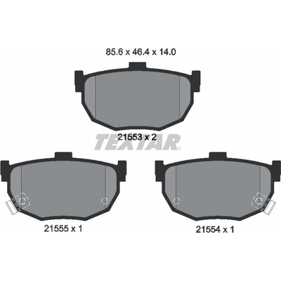 Sada brzdových platničiek, vždy 4 kusy v sade TEXTAR 2155301