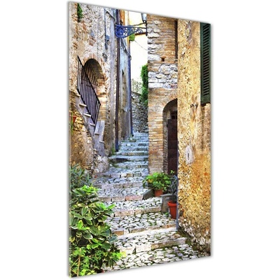 Vertikálny fotoobraz na skle Talianske uličky 50x100 cm