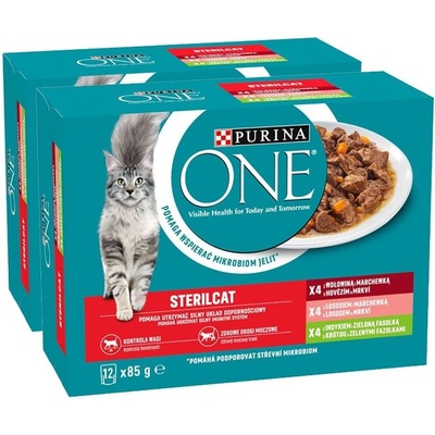 PURINA ONE STERILCAT говеждо, сьомга и пуйка в сос 24 x 85 г