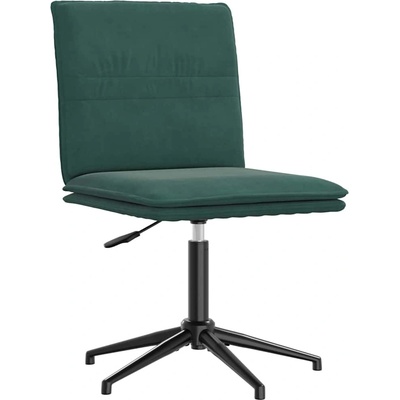 vidaXL Трапезен стол, тъмнозелен, кадифе (4101269)