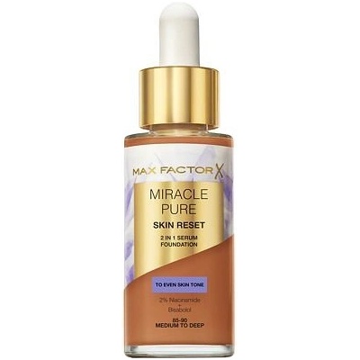 Max Factor Miracle Pure saténově matný make-up se středním krytím 85-90 Medium To Deep 30 ml