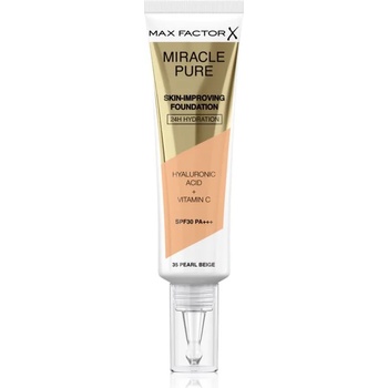 MAX Factor Miracle Pure Skin дълготраен фон дьо тен SPF 30 цвят 35 Pearl Beige 30ml