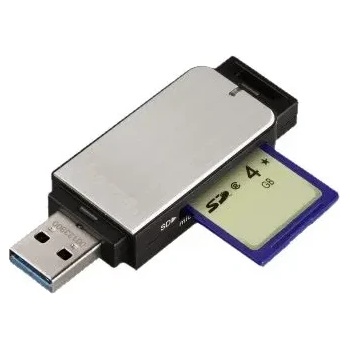 Image 1 of Hama Четец за карти Card Reader HAMA - USB 3.0 SD/MicroSD - Silver - PN 00123900 (850HAMAADAPTER1239)