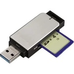 Hama Четец за карти Card Reader HAMA - USB 3.0 SD/MicroSD - Silver - PN 00123900 (850HAMAADAPTER1239)