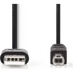 Nedis CCGL60101BK20 USB2.0, USB A - B кабел, 480Mbs, дължина 2m (CCGL60101BK20)