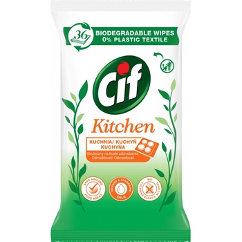 Cif Nature´s Kuchyň biorozložitelné čisticí ubrousky 36 ks