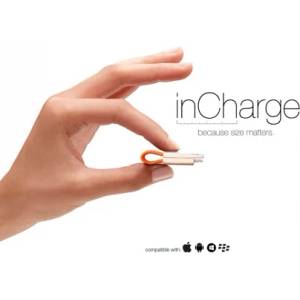  inCharge All in One - Charge&Data кабел ключодържател, само 3, 8 см