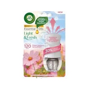 Air Wick Електрически ароматизатор машинка+пълнител Air Wick Essential Oils с етерични масла 19мл - Flower Meadow & Spring Breeze (3657)