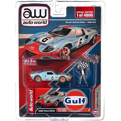 Auto World Ford GT40 6 1965 Gulf s figurkou 1:64