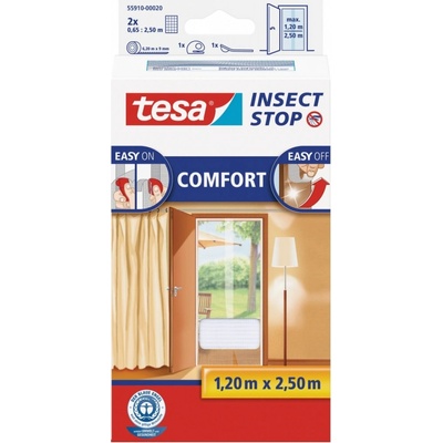 Tesa Síť proti hmyzu COMFORT, do dveří, bílá, 2x 0,65m x 2,5m