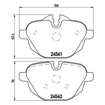 BREMBO Sada brzdových platničiek kotúčovej brzdy P06064