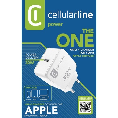 Cellularline Зарядно The One PD 220V USB-C 30W 8799