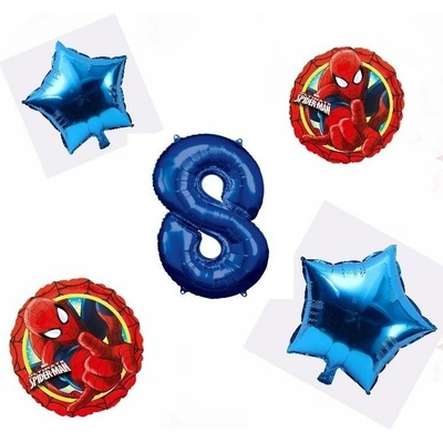 Balónkový set Spiderman modrý 8.narozeniny