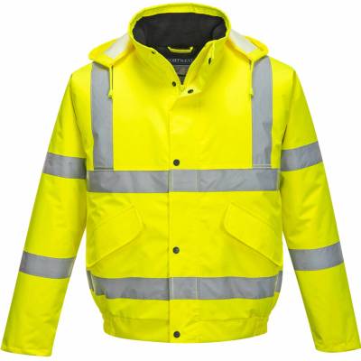 PortWest bunda bomber S463 Hi-Vis zateplená nepromokavá reflexní Žlutá
