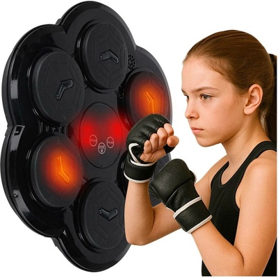 Nástěnný boxerský trenažér LED USB 4 zóny modročerný