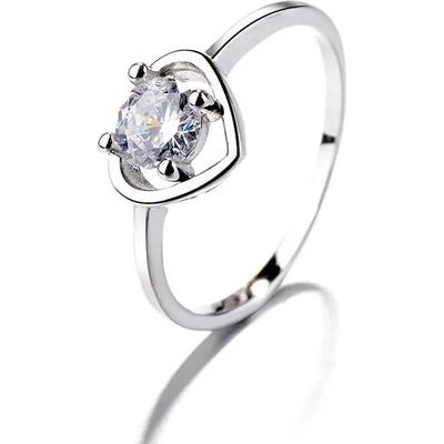 Majya Stříbrný prsten srdce s kamínkem ELEONORA 10043 6