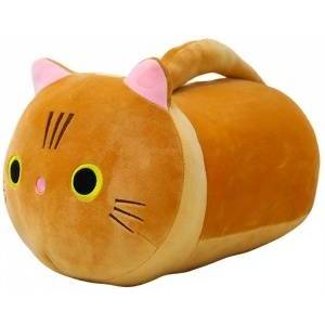 LEAN Toys Plush Mascot Cuddly Toy Cat With Long Tail Ginger 40cm