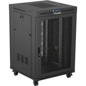 Lanberg rack cabinet 19" free-standing 22U/800x800 (flat pack) with mesh door lcd black v2 (FF01-8822-23BL) - tehnik