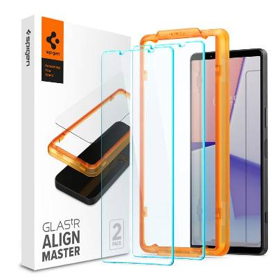 Glass. Tr Align Master Tempered Glass 2 Pack - 2 броя калени стъклени защитни покрития за дисплея на Sony Xperia 1 V (прозрачен)