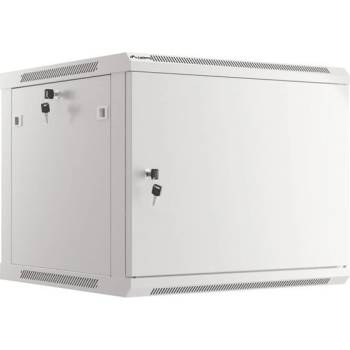 Lanberg Комуникационен шкаф Lanberg WF01-6609-00S, 19", 9U, 51.2 x 60 x 60 cm, товароносимост до 60кг, сив (WF01-6609-00S)