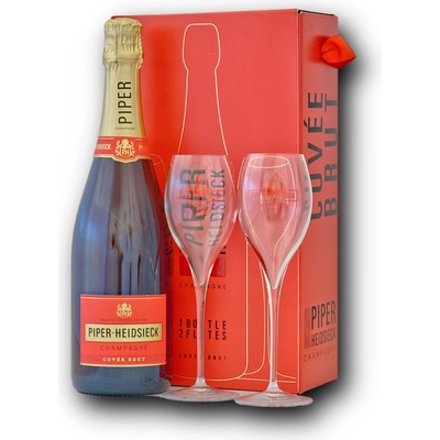 Piper-Heidsieck Cuvée Brut 12% 0,75 l (darčekové balenie 2 poháre)