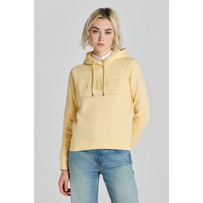 Gant Reg Tonal Shield Hoodie žltá