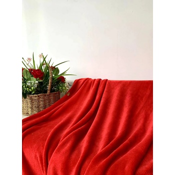 Textilomanie Mikroplyšová deka soft červená 200x220