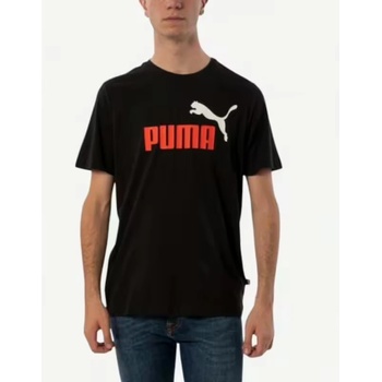 PUMA Essentials+ Two-Tone Logo Tee Black