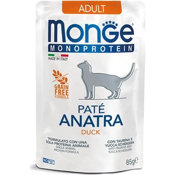 Monge Monoprotein Mono Cat Pate Duck пастет за котки с патешко - 0.085кг