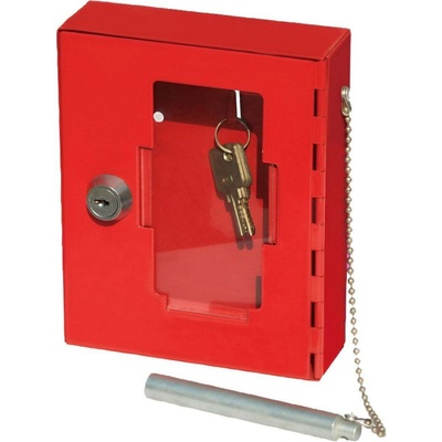 skříňka požární na klíč 150x120x80mm ČRV + kladívko