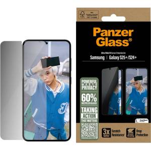 Panzer - Ултраширок протектор за екран за поверителност - Samsung Galaxy S25 Plus / S24 Plus - Прозрачен