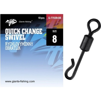 Giants Fishing Quick Change Swivel veľ.8 10 ks Rychlovýměnný obratlík