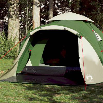 vidaXL Къмпинг палатка куполна 3-местна зелена бързо освобождаване (4004226)