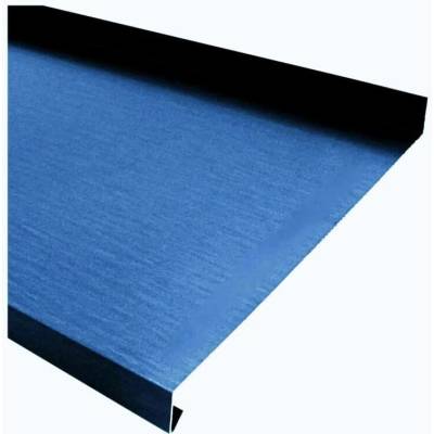 Parapet venkovní r.š.167mm - pozink Lakovaný RAL 5010 enziánová modrá s folií dl.2m